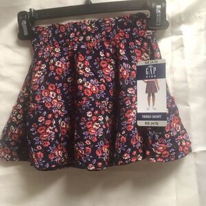 Gap Kids Floral Tiered Skort Elastisized XS 4/5 NTW